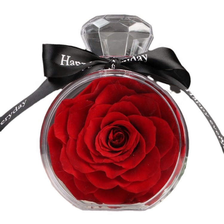 Gift for Women Her GirlFriend Forever Preserved Real Perfume Shape Rose Gift Box