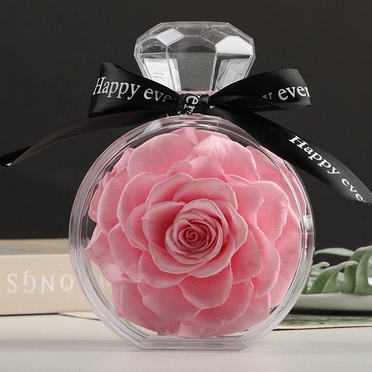 Gift for Women Her GirlFriend Forever Preserved Real Perfume Shape Rose Gift Box