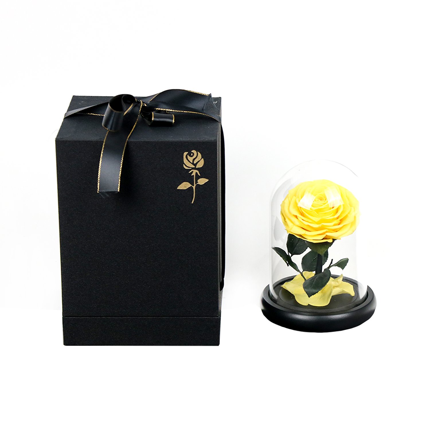 2024 New Product Launch Wholesale Preserved Roses for Christmas Gifts Hot Flower Gift Box with Acrylic Glass Dome Overlay