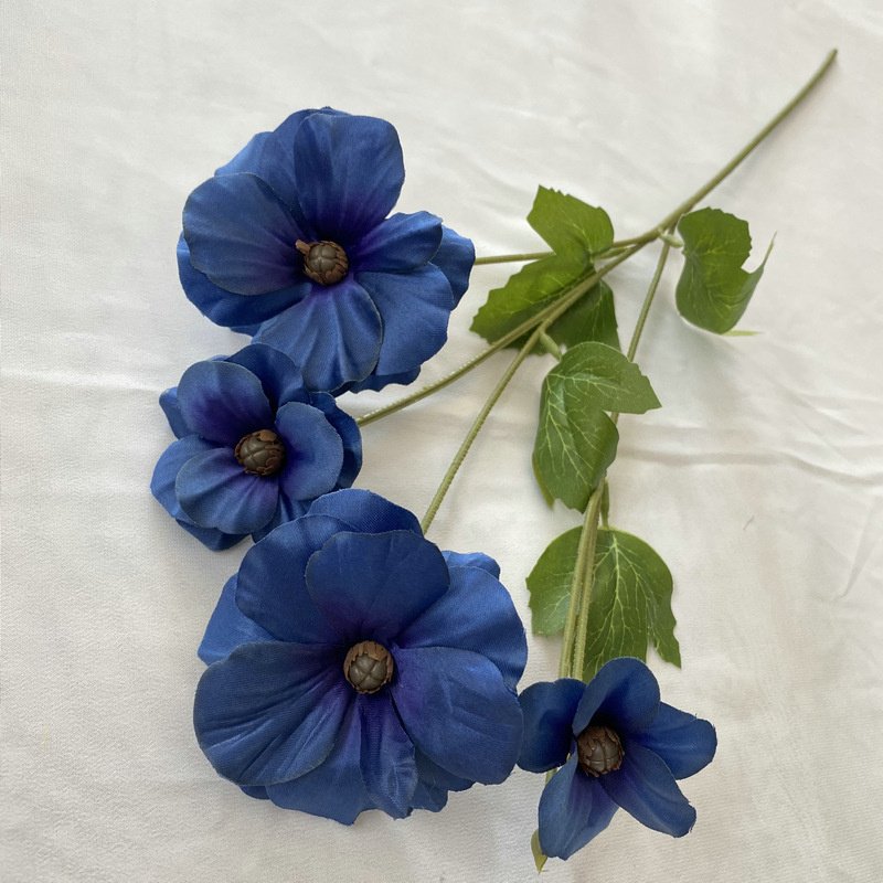 Hot Sale Fake Assorted Flowers 4 Heads Custom Faux Indoor Flowers for Wedding Decor
