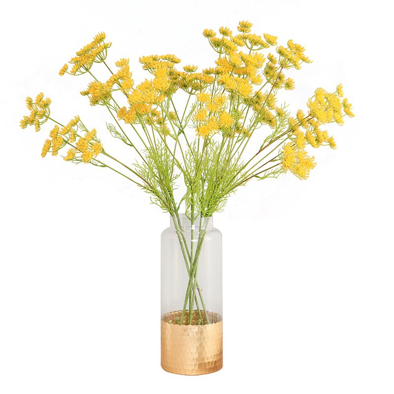 Manufacturer direct sales green 5 heads laces artificial flower For Home Decoration