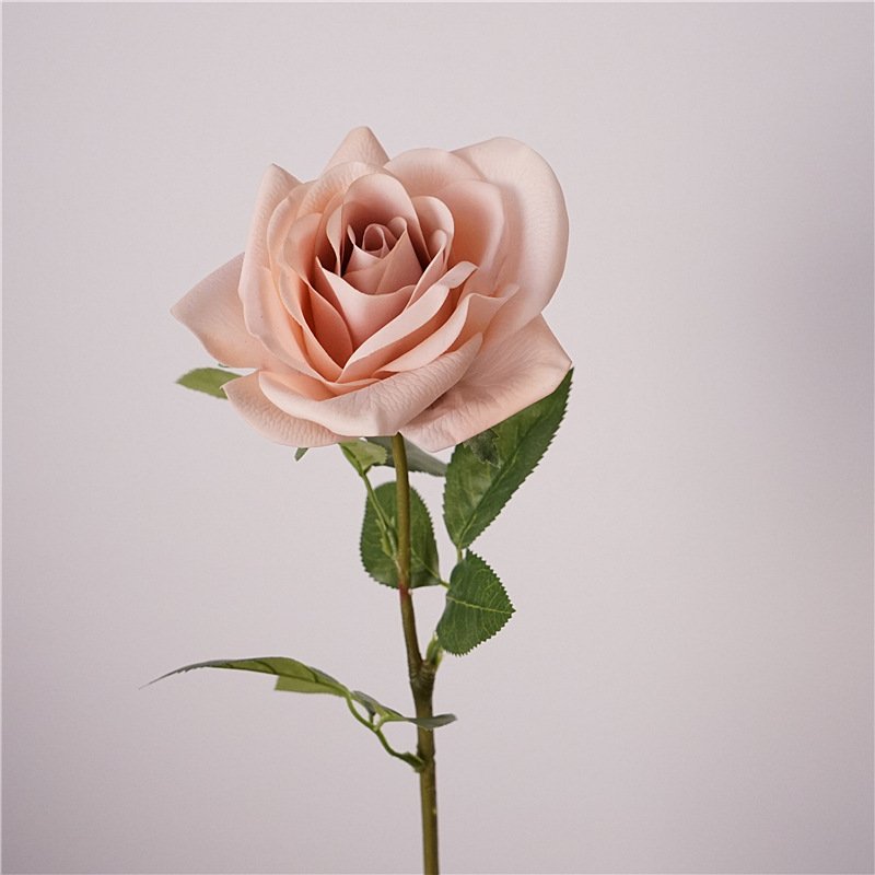 H-490 Real Touch 11CM Pink and Blue Rose Artificial Flowers for Decoration for Christmas Graduation Halloween Easter