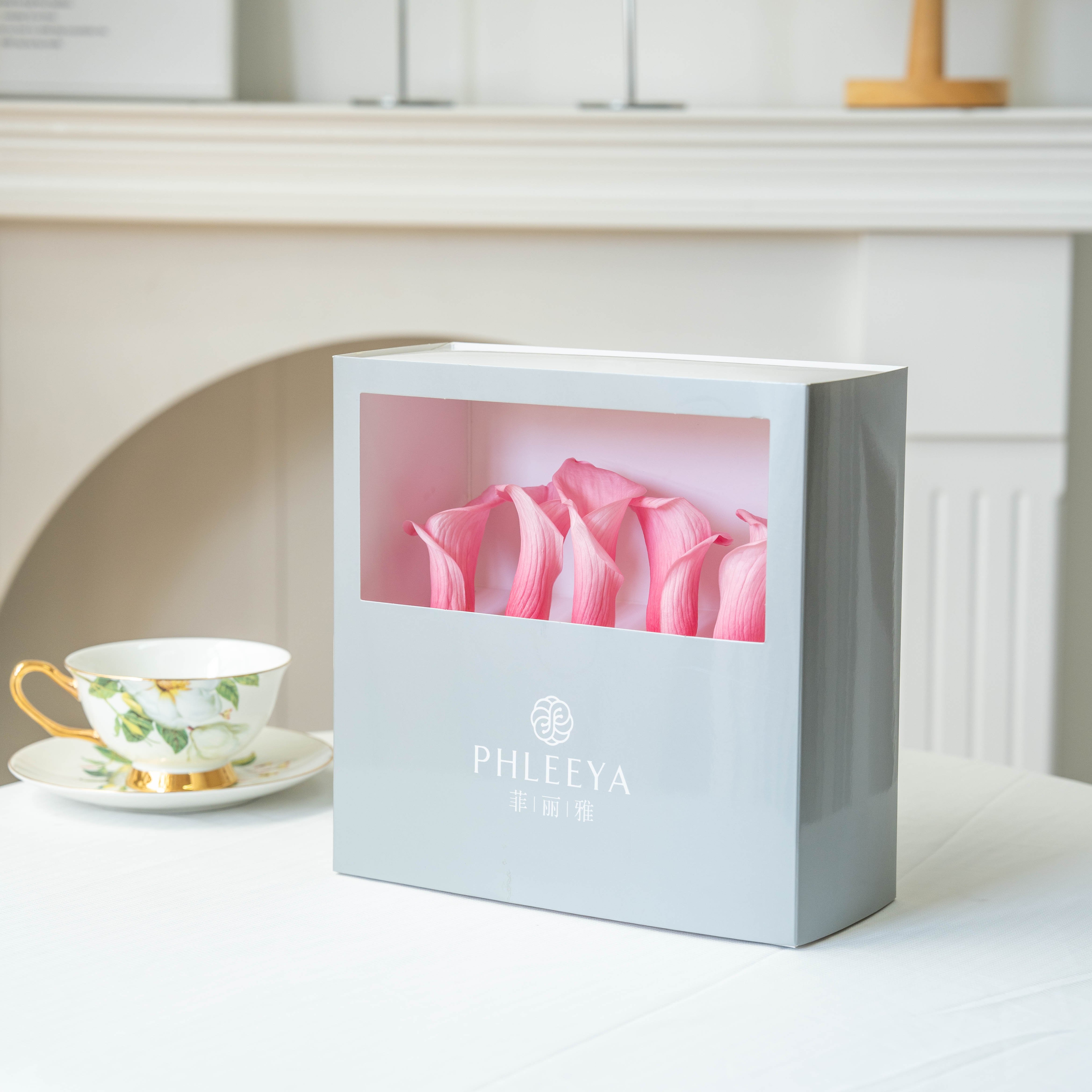 Preserved Flowers Calla Lily Forever Real Flower Eternal Love Gift Box for Valentine's Day Birthday Wedding