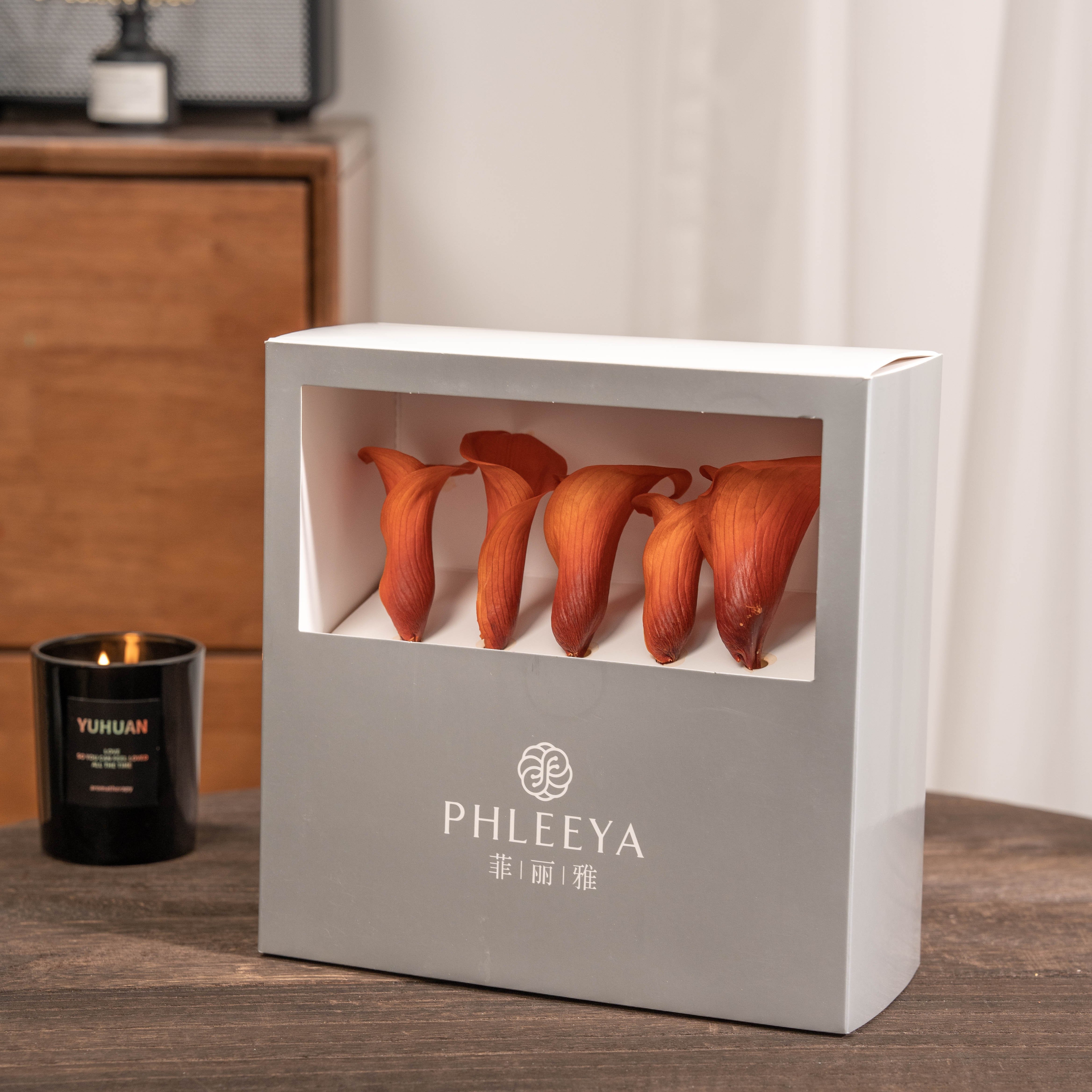 Preserved Flowers Calla Lily Forever Real Flower Eternal Love Gift Box for Valentine's Day Birthday Wedding