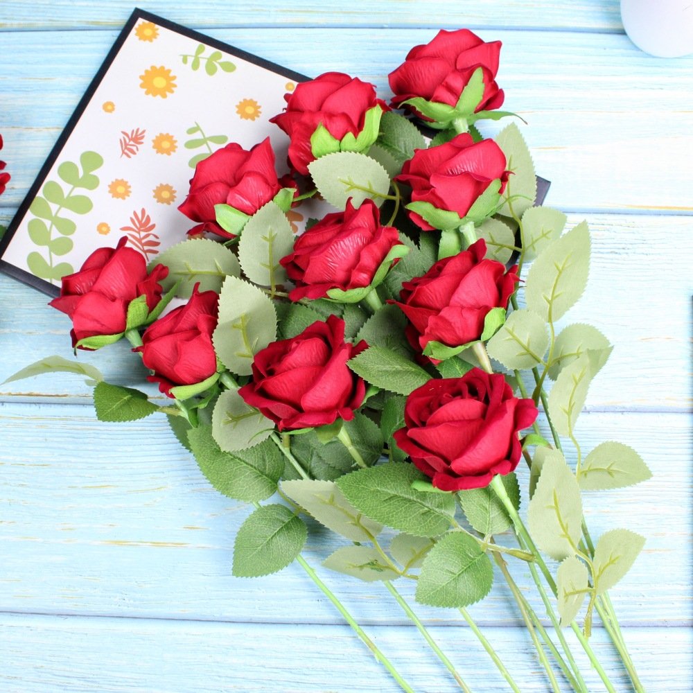 Wholesale Luxury Romantic Preserved Rose Artificial Loose Flowers Red Rose Bridal Bouquet Wedding Party Events DIY Decoration