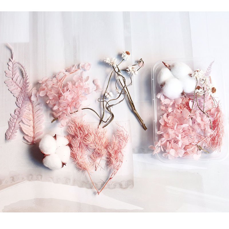 Ychon Preserved Flower Dry Flower DIY Material Pack Various artificial dry flower for Gift decoration of Festival