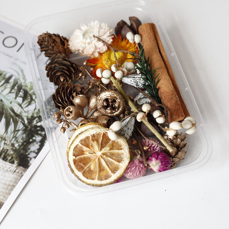 Ychon Preserved Flower Dry Flower DIY Material Pack Various artificial dry flower for Gift decoration of Festival
