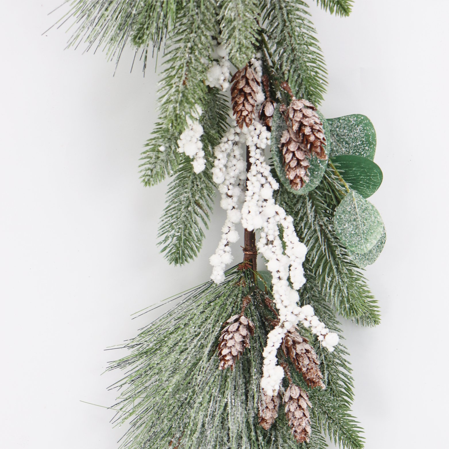 122CM Artificial Pine Christmas Garland Home Table Decorations with Wreaths Floral Arrangements for Graduation Celebrations