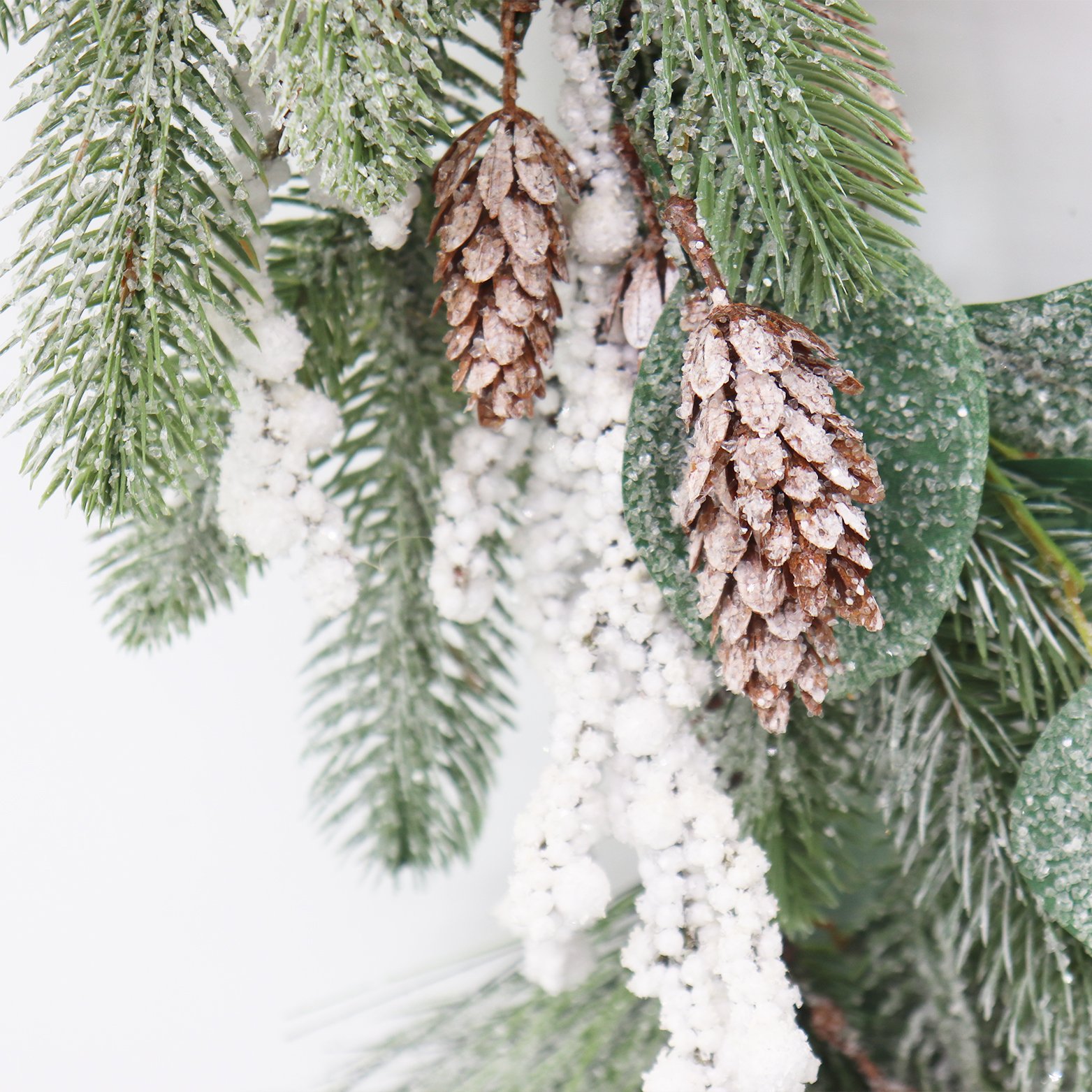 122CM Artificial Pine Christmas Garland Home Table Decorations with Wreaths Floral Arrangements for Graduation Celebrations