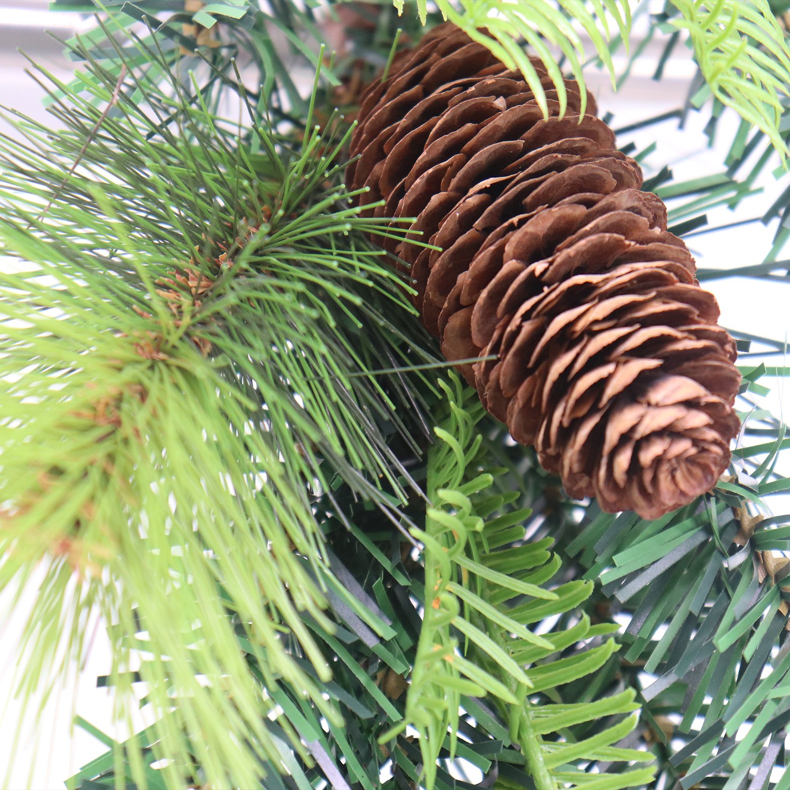 High Quality 153cm Fir Pine Needle Artificial Christmas Tree with Red Fruit Long Vine Preserved Flowers & Plants Greenery Decor