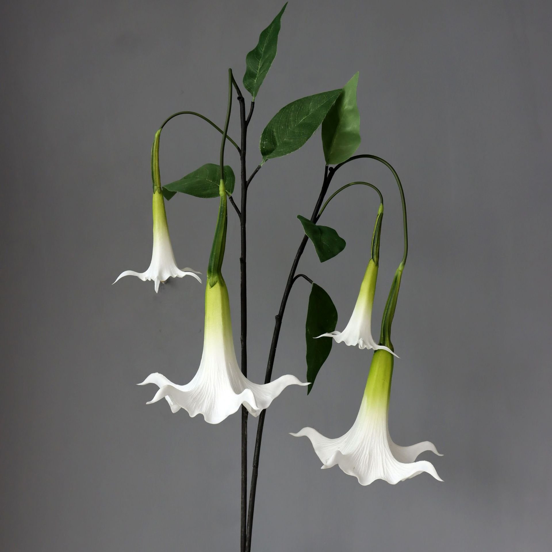 Decorative Artificial Datura Trumpet Flower Real Touch Latex Datura Silicone Flowers For Home Wedding Decoration