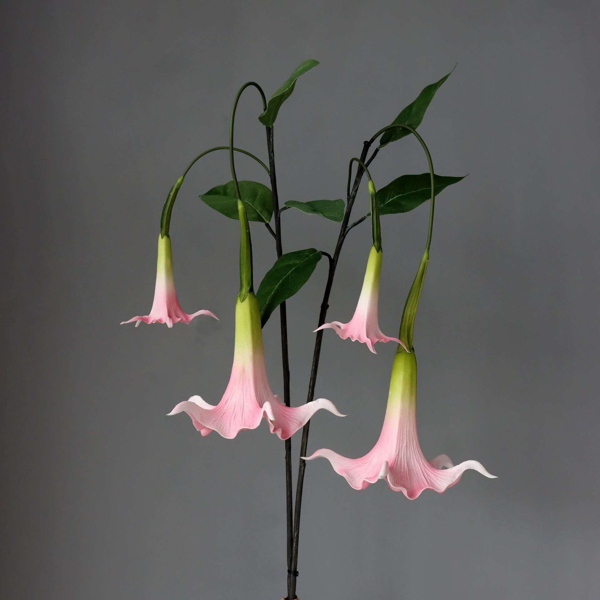 Decorative Artificial Datura Trumpet Flower Real Touch Latex Datura Silicone Flowers For Home Wedding Decoration