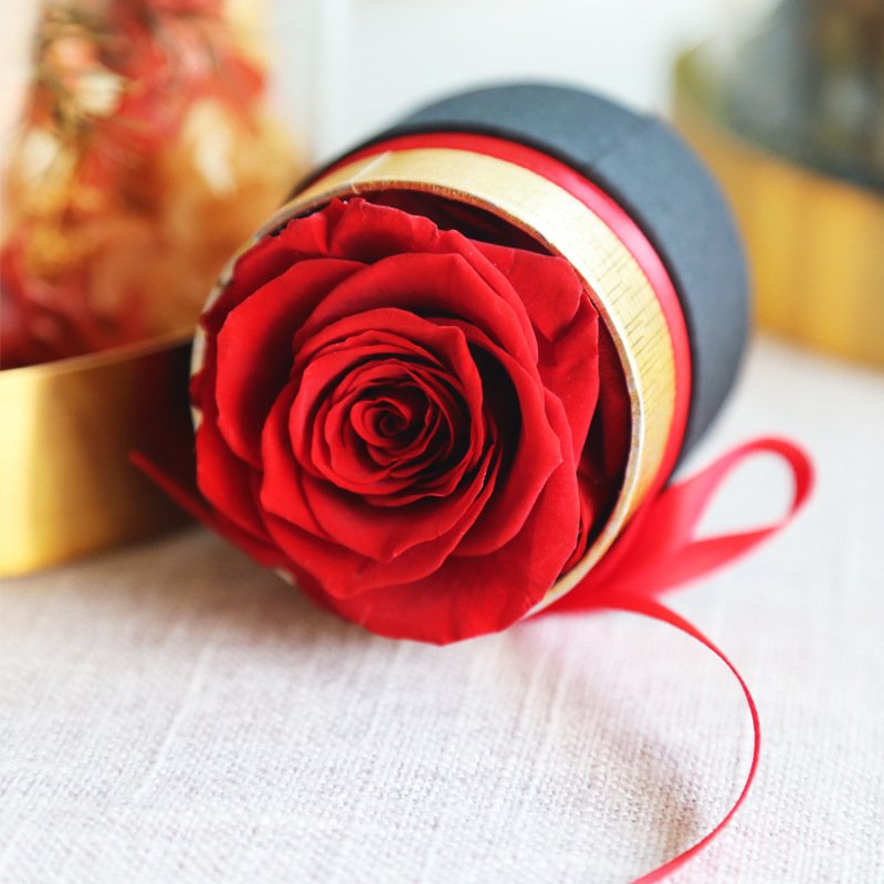 INUNION China Wholesale Long-lasting Eternal Preserved Flower In Gift Box Colorful Beauty Real Fresh Preserved Roses