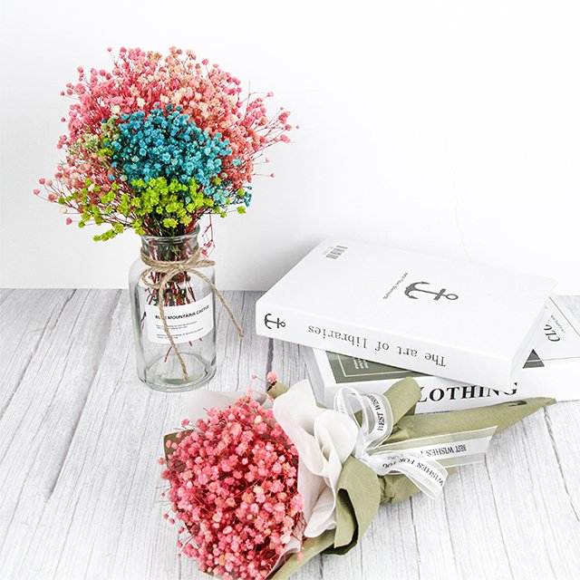 Dropshipping Products Preserved Plants Babys Breath Dried Flowers Bouquet Preserved Gypsophila Flower For Flower Arrangement