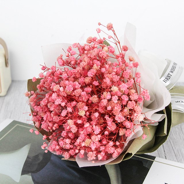 Dropshipping Products Preserved Plants Babys Breath Dried Flowers Bouquet Preserved Gypsophila Flower For Flower Arrangement