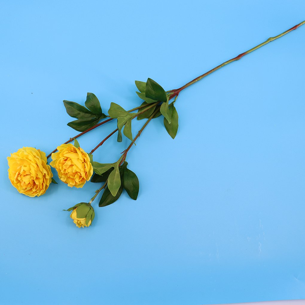 Artificial Camellia Silk Flowers Long Stem 78CM f ake Camellia Spray*3 for Home Wedding party Store Decoration
