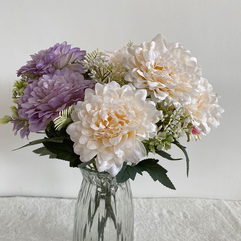 Factory Direct Supply Cheap Price Seven Head Rich Chrysanthemum Artificial Flower