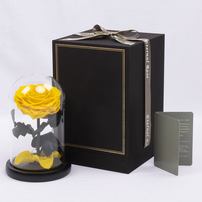 Wholesale Preserved Flowers Gift Classical Heart Shape Single Huge Forever Roses In Glass Christmas Valentines Day Gifts