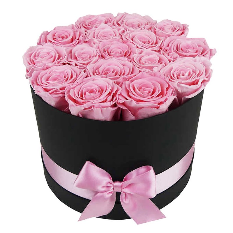Wholesale Forever Eternal rose in Gift Box Preserved Flower Rose in Round box for valentine's gift