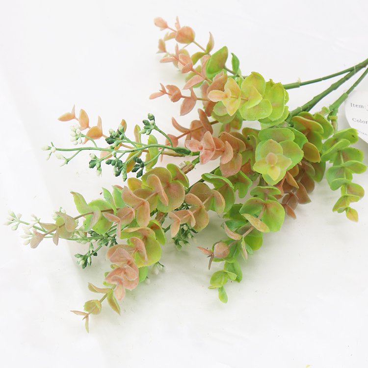 High Quality 51cm 6-Head Eucalyptus Simulated Artificial Green Plant Preserved Flowers Plants Other Decorative Wholesale Other