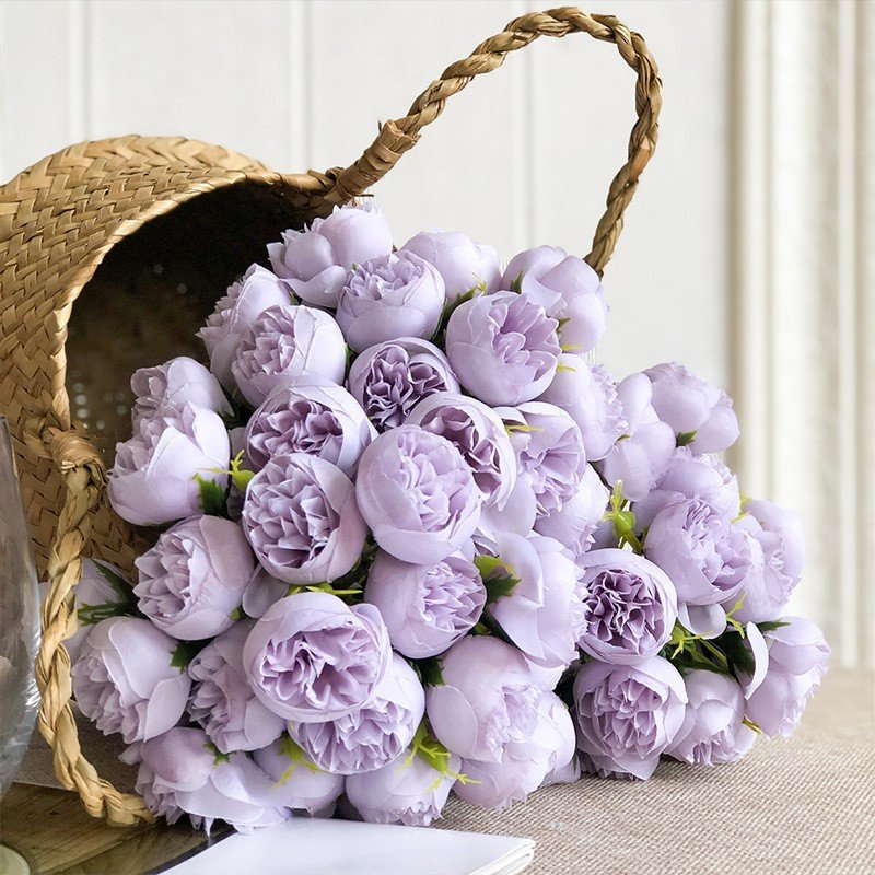 M846 Hot sale INS style 27 heads artificial silk rose bouquet flowers for wedding home decoration