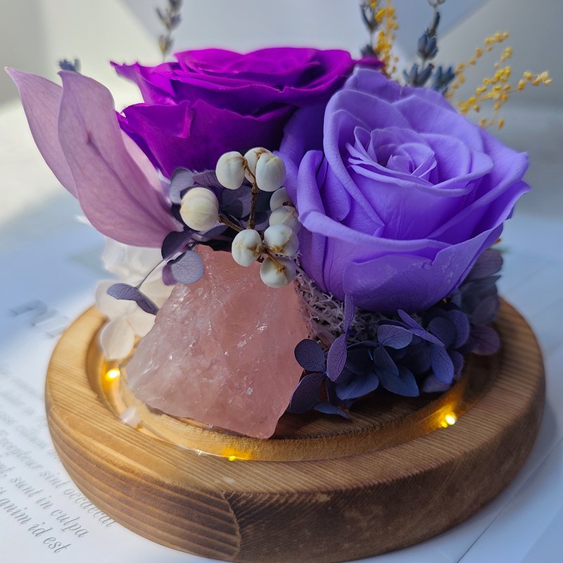 Valentine's Day Gift Factory Wholesale Everlasting Natural Preserved Rose Forever RealTouch Preserved Flower in Globe Glass Dome