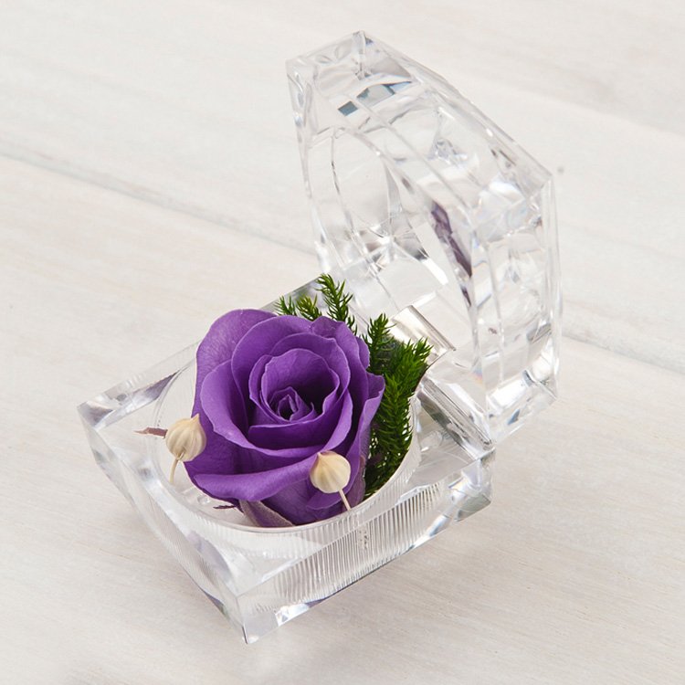 summer flora Best price for preserved single rose 3-4cm small size single forever rose ring box head eternal