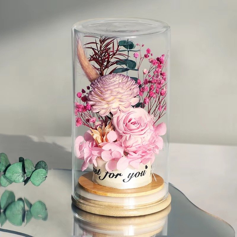 Glass real roses, preserved roses sustainable, birthday Valentine's Day gifts, Mother's Day flowers for wedding decoration