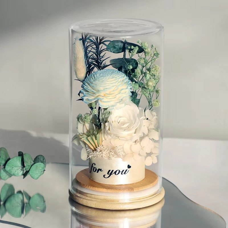 Glass real roses, preserved roses sustainable, birthday Valentine's Day gifts, Mother's Day flowers for wedding decoration