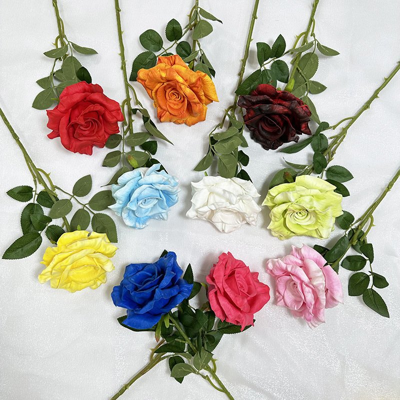 New Arrival Preserved Flowers Eternal Rose PU Artificial Rose Flower