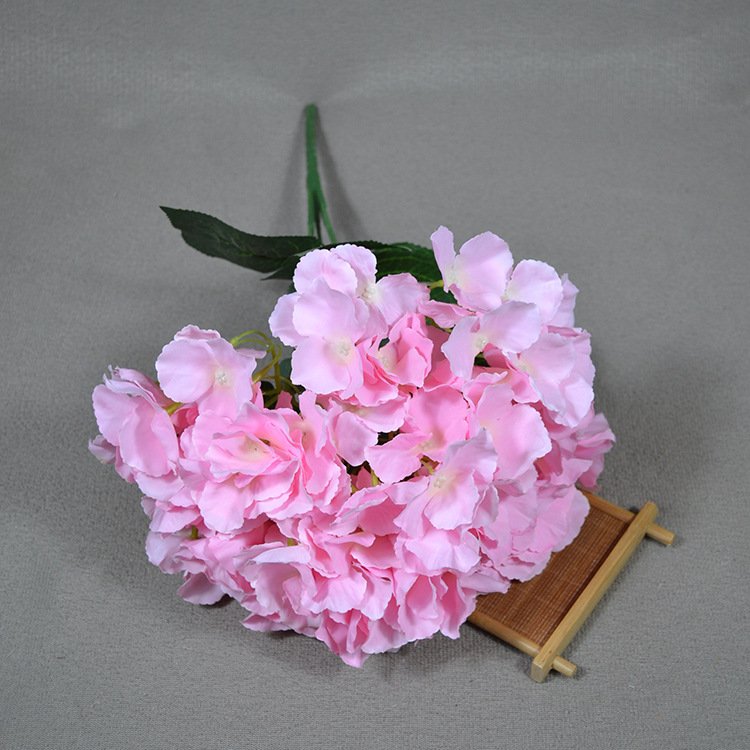 O-X863 Wholesale price Silk Hydrangeas Big Floral Fillers Large Hydrangea Artificial Flower 5 Forks Wedding hydrangeas flowers