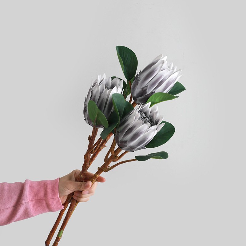 Wholesale Tropical Plant Artificial Single Branch Feel Medium Imperial Flower For Home Decoration
