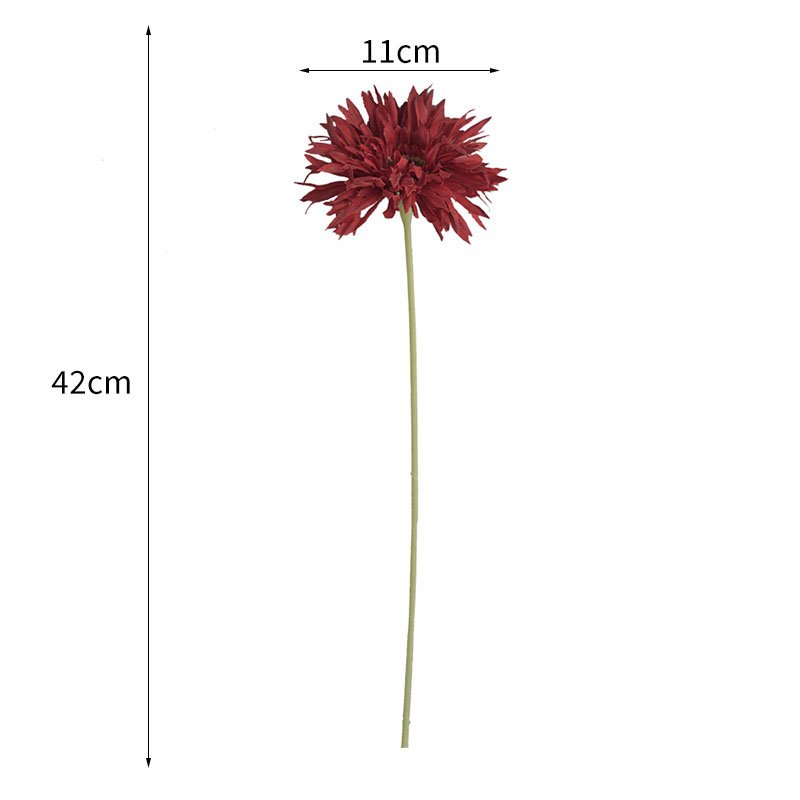 Single-Branch Gerbera Artificial Flower Simple Brushed Design for Home Decoration
