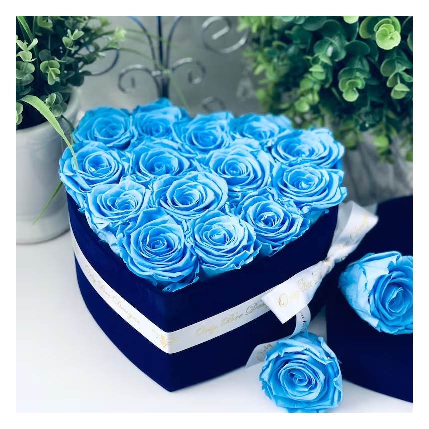 Infinity Rose Box Custom Flower box Eternal Forever Rose Everlasting Roses Real Touch Flowers Preserved Flowers For Valentines
