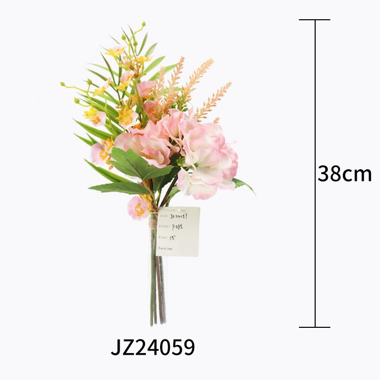 Wholesale 38cm Hot Selling Oncidium Wheat Ear Bouquet Artificial Hydrangea Preserved Flowers & Plants Decorative Wreaths Plants