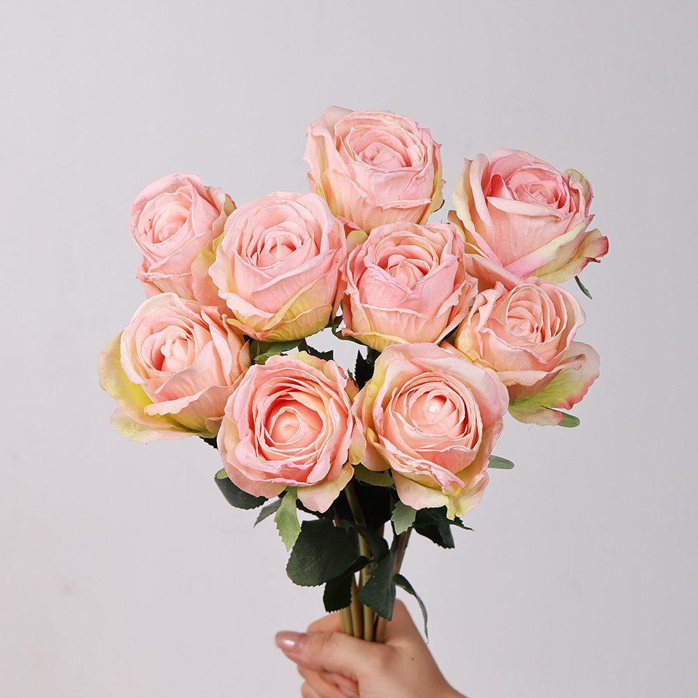 preserved roses single Wholesale high quality artificial roses bulk red and white fake roses