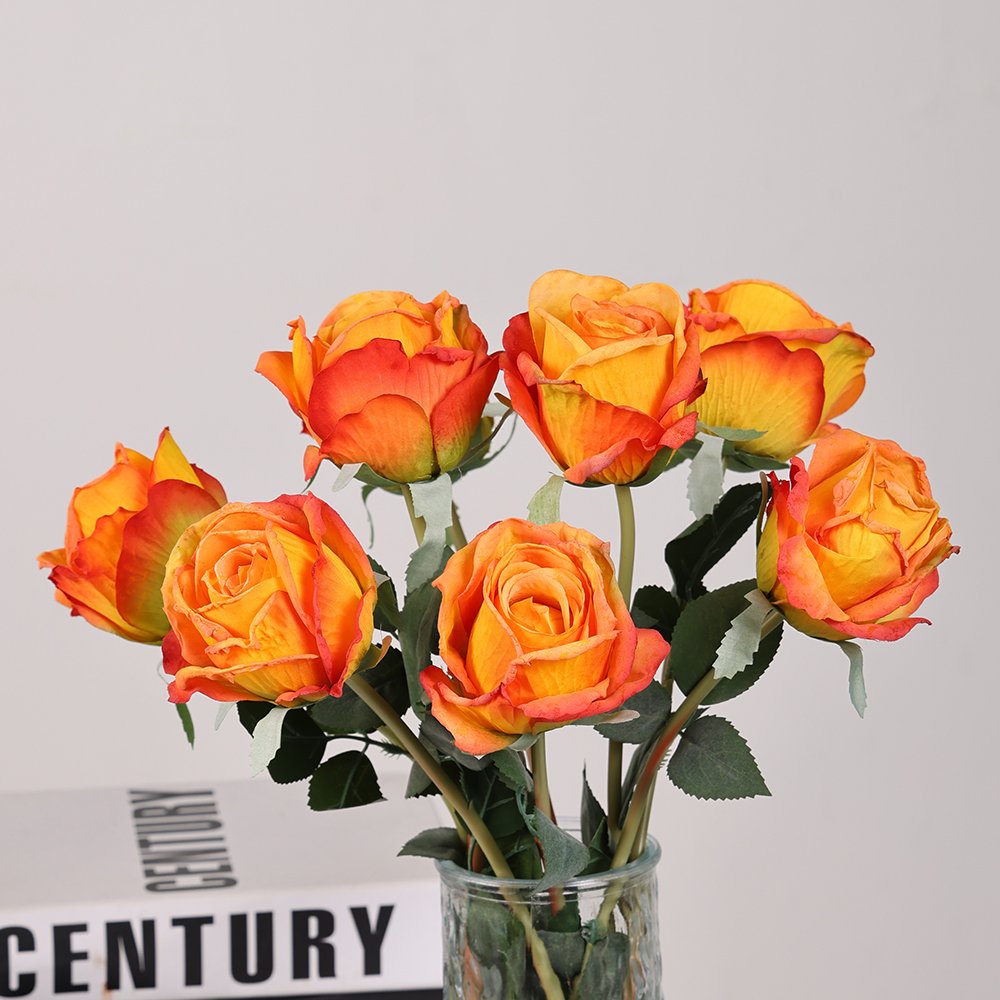 preserved roses single Wholesale high quality artificial roses bulk red and white fake roses