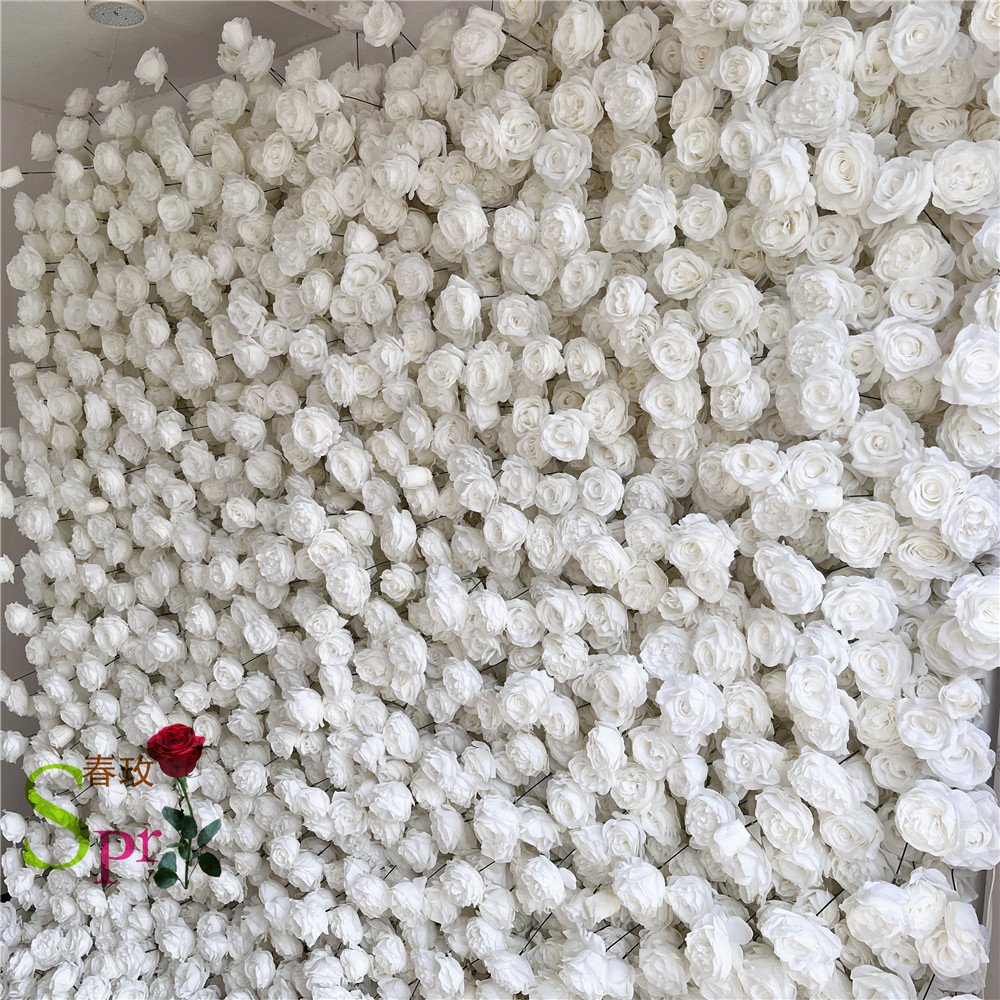 SPR wedding 7 D Wedding Flower Wall Artificial Silk Rose Flower Wall Backdrop Decorative Artificial Flower Wall
