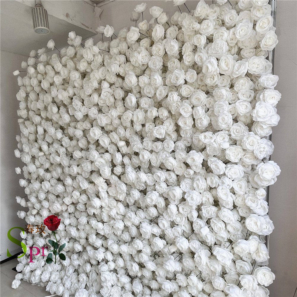 SPR wedding 7 D Wedding Flower Wall Artificial Silk Rose Flower Wall Backdrop Decorative Artificial Flower Wall