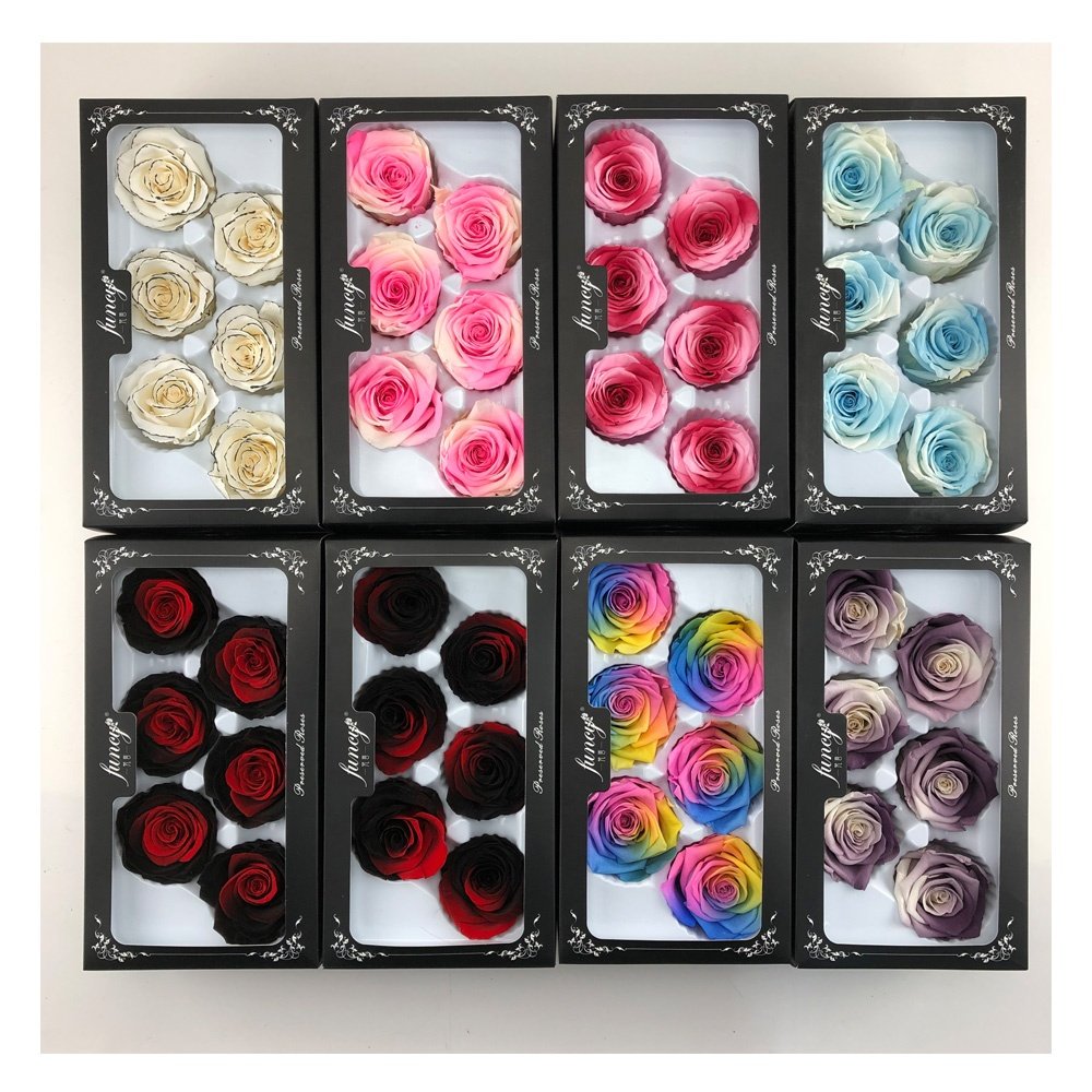 Diameter 5-6 cm Fresh A Grade Best Quality China Real Natural Eternal Forever Immortal Flower Head Preserved Roses
