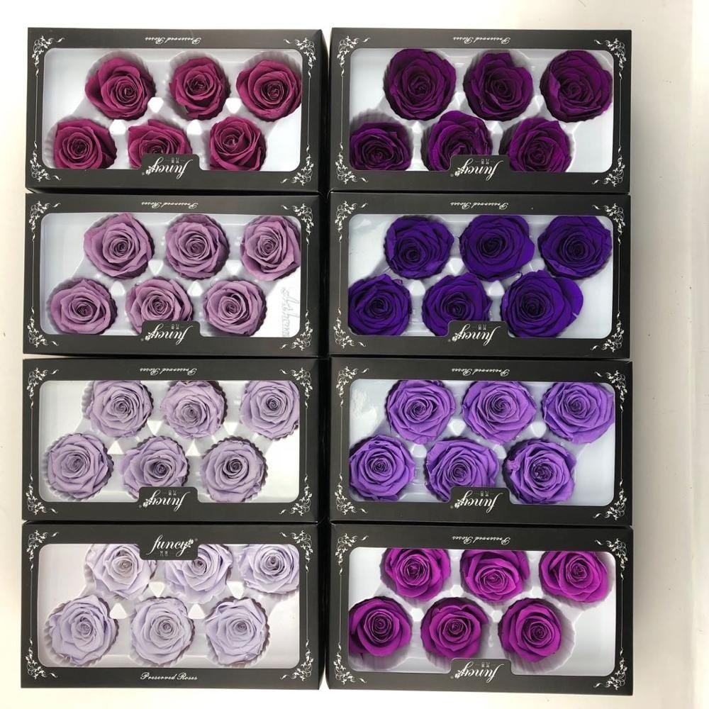 Diameter 5-6 cm Fresh A Grade Best Quality China Real Natural Eternal Forever Immortal Flower Head Preserved Roses