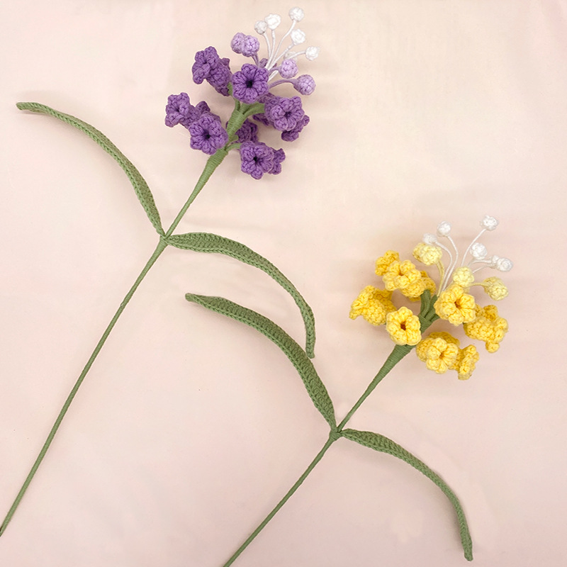Decoration Home And Living Diy Floral Decor Crochet Flower Handmade Hyacinth Woven Bouquet Crochet Flower