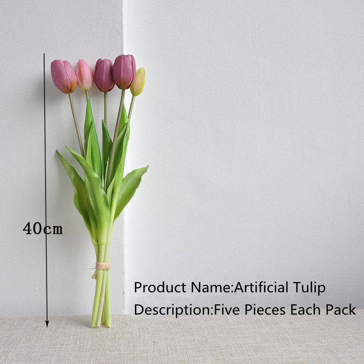 Wholesale Customized Colors High Quality Artificial Latex Tulip Flowers