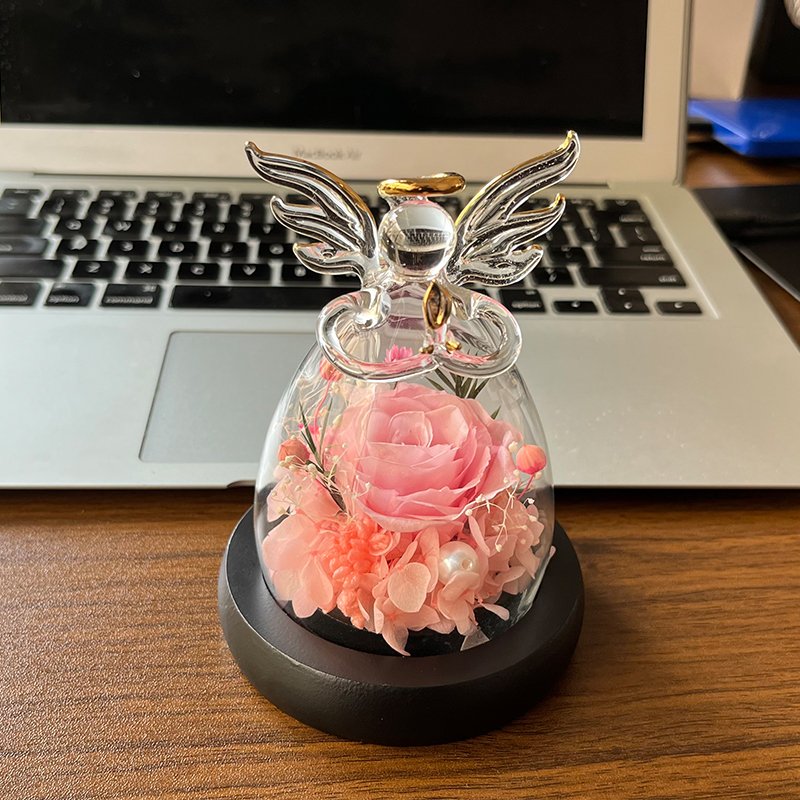 Customize in various sizes valentines day gift Real rose in Glass Dome Roses Never Withered Flower Preserved Flowers