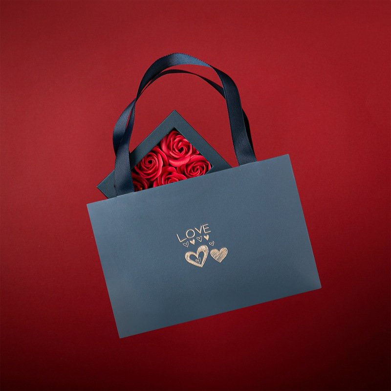 Custom Printed Logo Flowers Window Roses Valentine's Day Gift Lipstick Soap Box