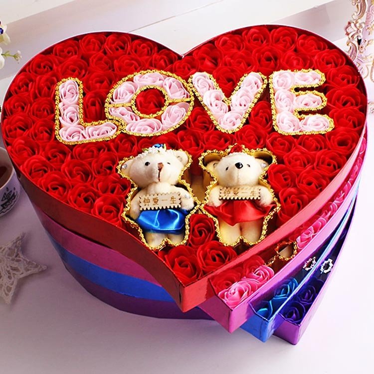 Love 100 Forever Rose Pink Eternal Romantic Valntines For Her Imprint Handmade Preserved Real Flowers Valentines Day Gifts