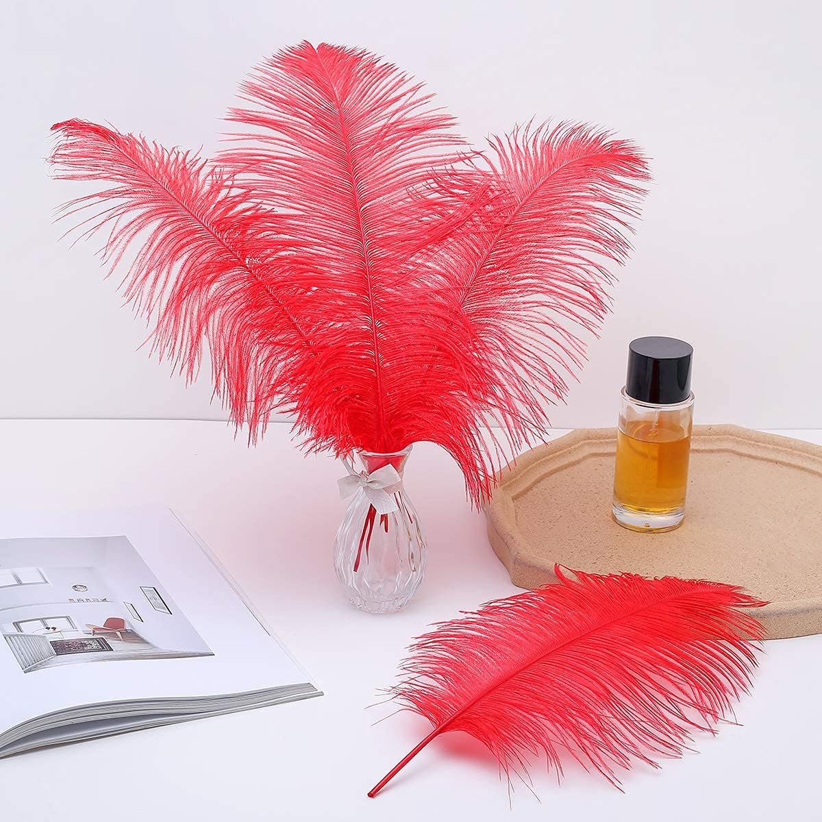Wholesale Wedding Stage Decoration Colorful Natural Large Plume pink White Ostrich Feathers for Centerpieces Crafts Party