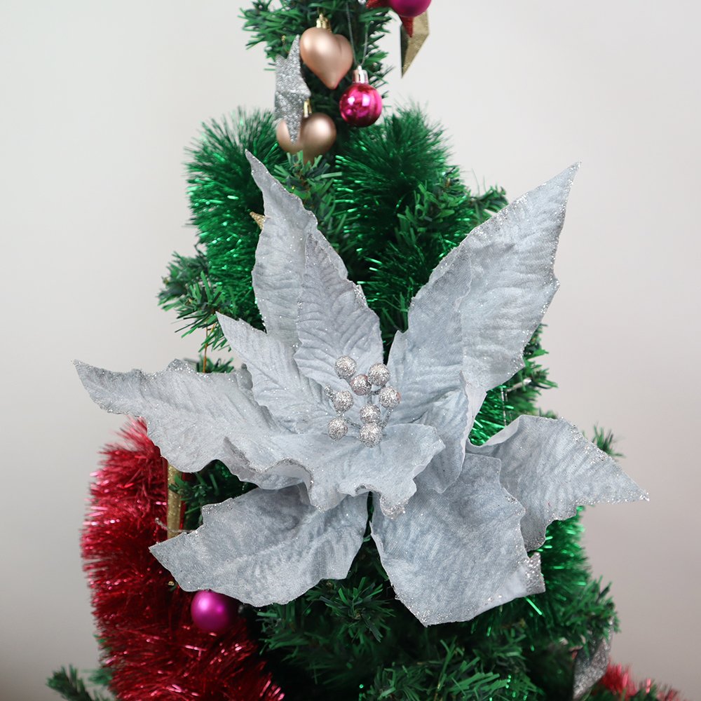 37cm Man-made Flannelette Christmas Handmade Flowers Room Decoration Accessories Photography Backdrop Natural Preserved Flowers