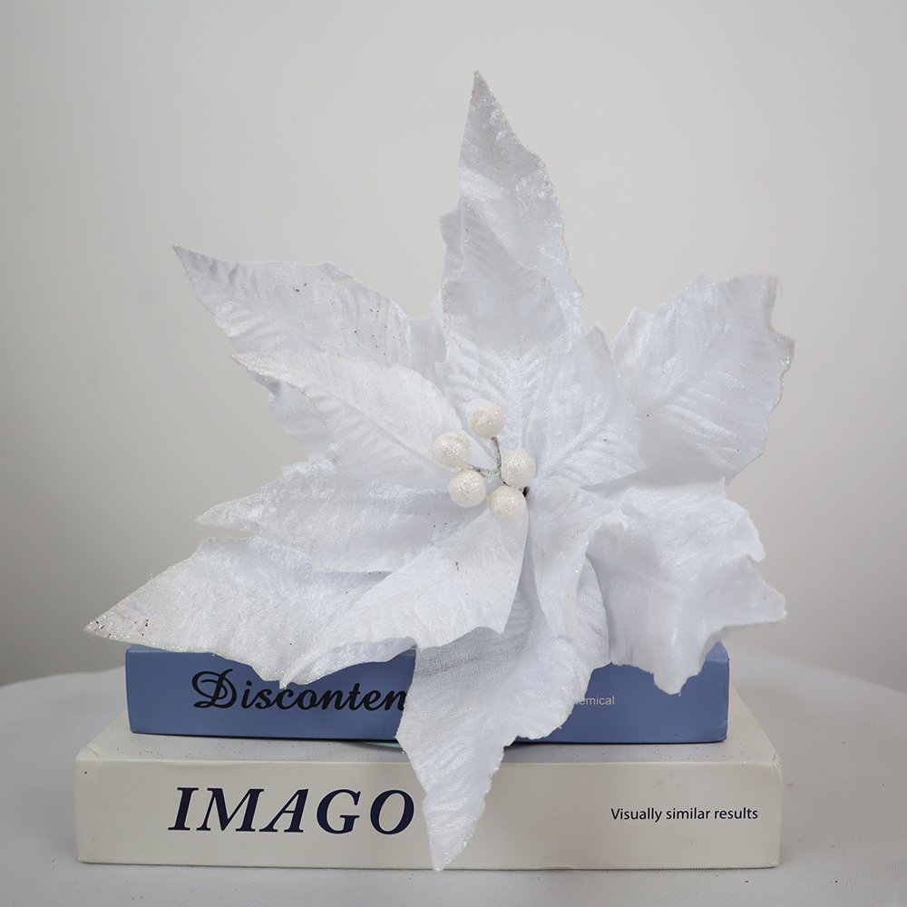 37cm Man-made Flannelette Christmas Handmade Flowers Room Decoration Accessories Photography Backdrop Natural Preserved Flowers
