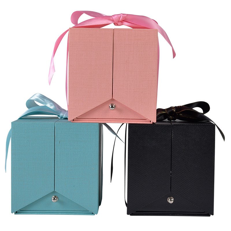 Hot Selling Natural Rose Jewelry Box Bag Preserved Flowers Eternal Features Necklaces Ring Real Rose Gift Box Packaging